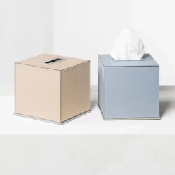 Portafazzoletti Firenze Quadrato in Pelle Beige