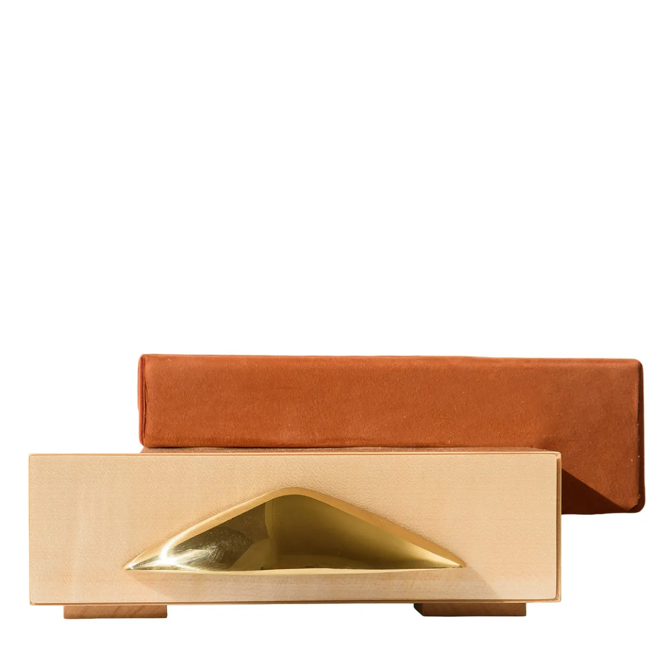 Portagioie Gemini Curly Maple con maniglie in ottone