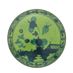 Portagioie Oriente Italiano Malachite Rotondo in Porcellana Verde