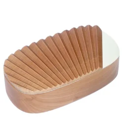 Portagioie ovale Mini Portrait in legno di ciliegio