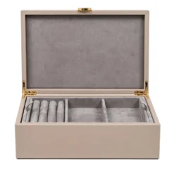 Portagioie Prestige in pelle taupe