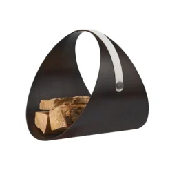 Porta legna e portariviste Ben Oyster in wenge