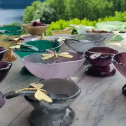 Porta-sale in vetro verde - Set di 2 pezzi