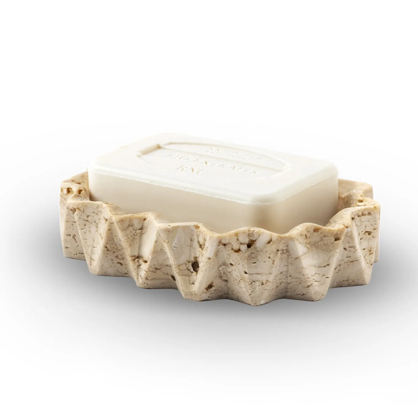 Portasapone Fold in travertino beige