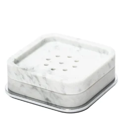 Portasapone Polo in Marmo Arabescato Bianco
