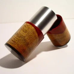 Portaspezie in padauk ed ebano