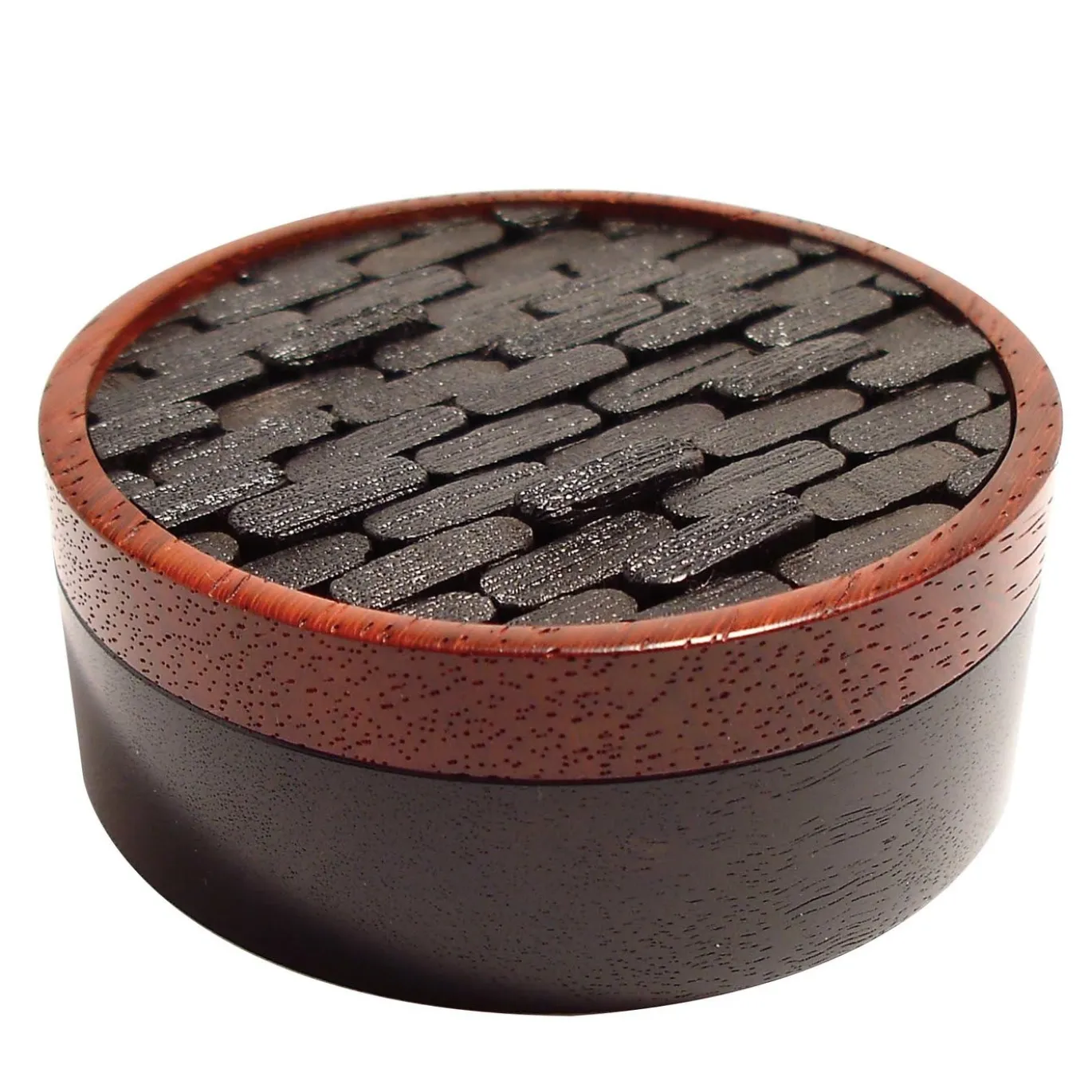 Portavaso Tessere in ebano e padauk