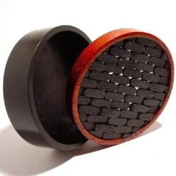 Portavaso Tessere in ebano e padauk