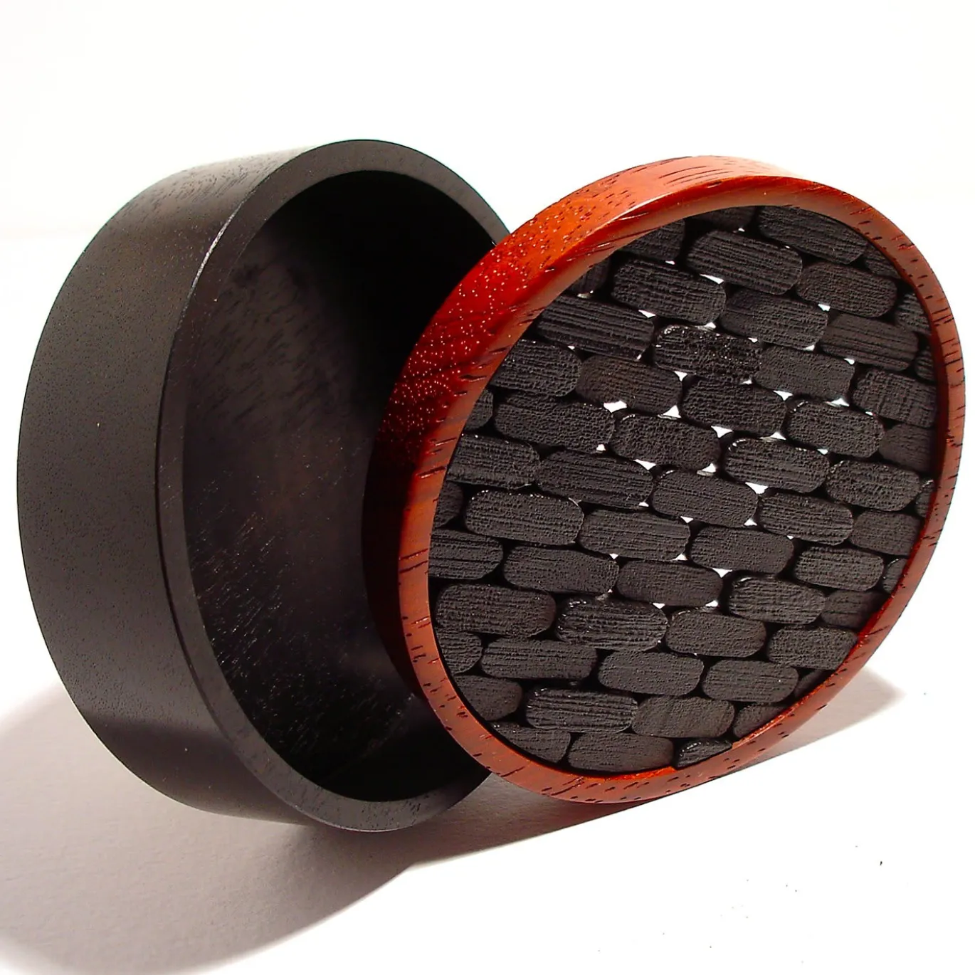 Portavaso Tessere in ebano e padauk