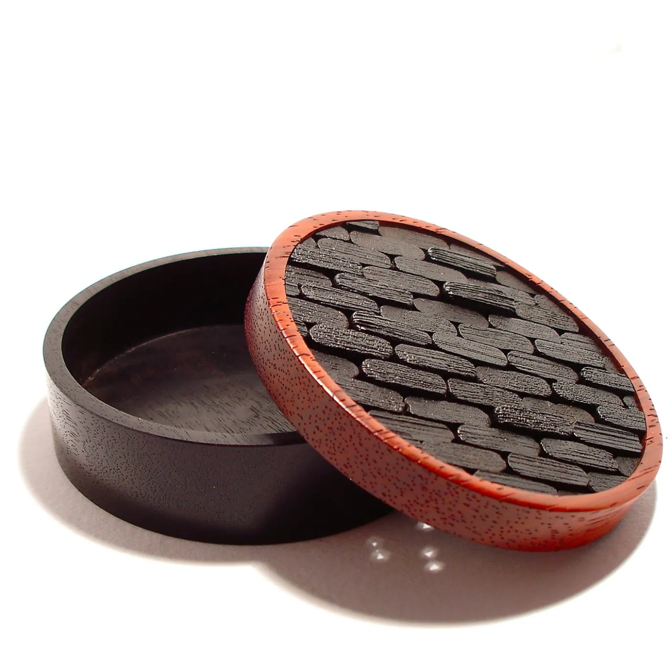 Portavaso Tessere in ebano e padauk