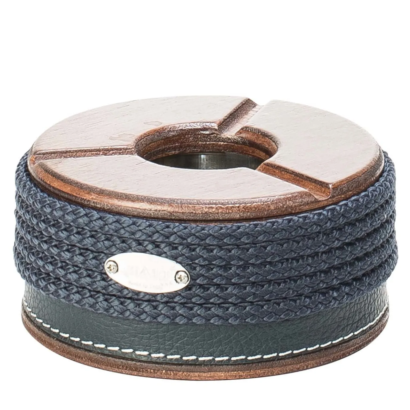 Posacenere grande in legno blu