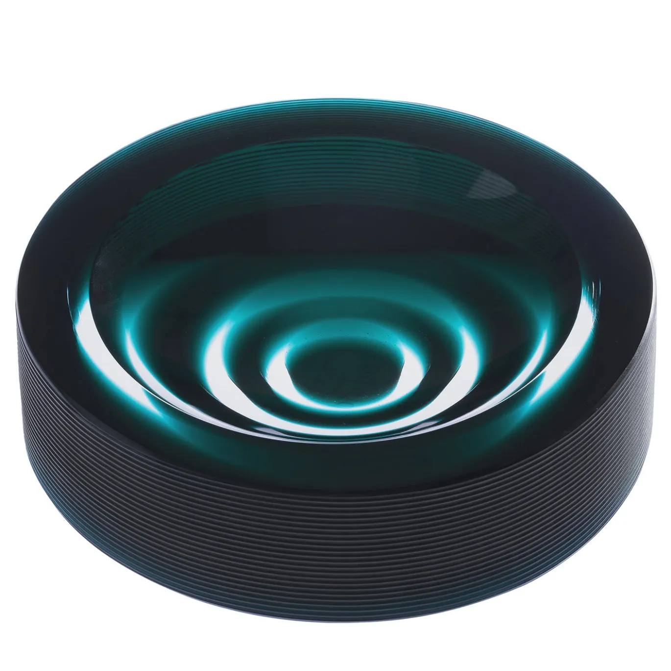 Posacenere Iride Stripe Verde Smeraldo di Federico Peri