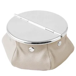 Posacenere Laurence Bean Bag in Pelle Grigia
