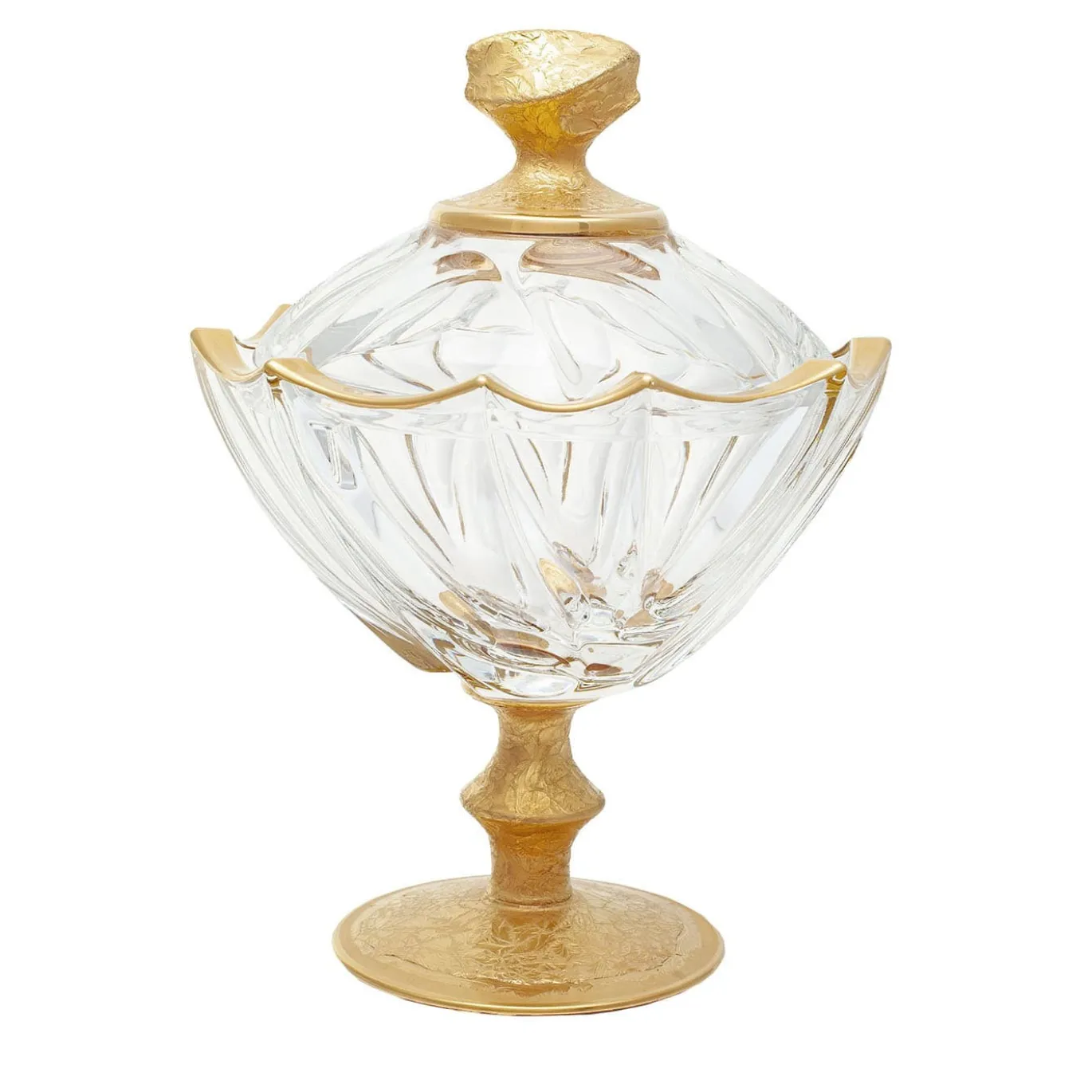 Potiche Capriccio in oro 24K e cristallo