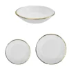 Preta Oro Latte Set di piatti da pranzo per 6 persone