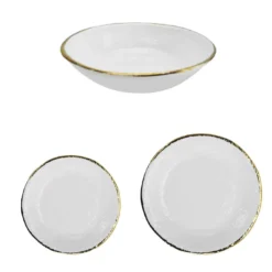 Preta Oro Latte Set di piatti da pranzo per 6 persone