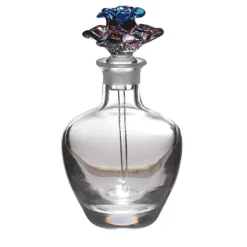 Profumo Crystal Bordeux Murano Bottiglia di Profumo con Tappo a Fiore