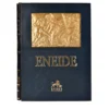 Quadro Libro Eneide in Pelle Blu
