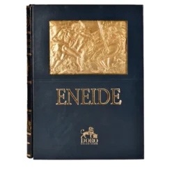 Quadro Libro Eneide in Pelle Blu