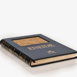 Quadro Libro Eneide in Pelle Blu