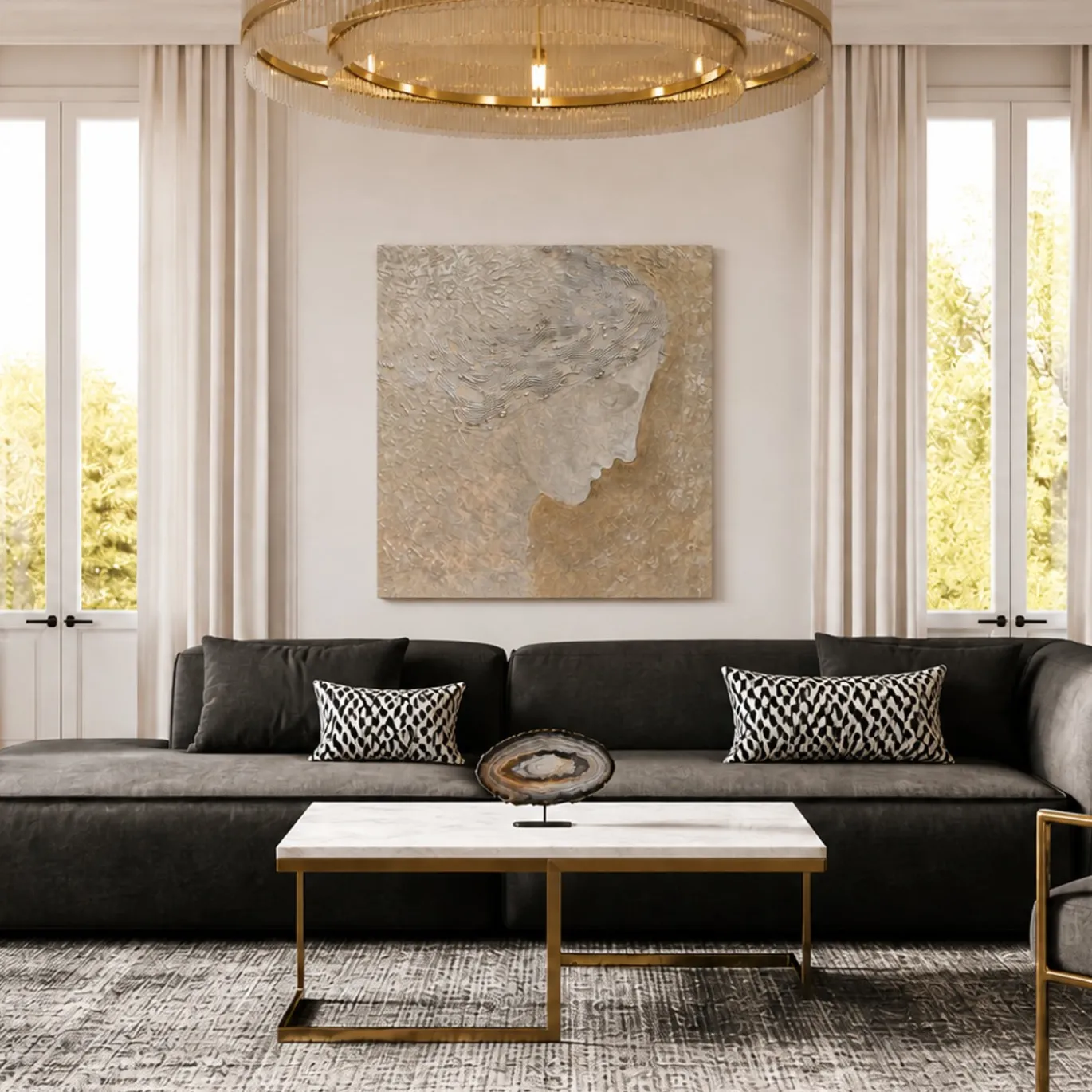 Quadro Materico Afrodite in resina