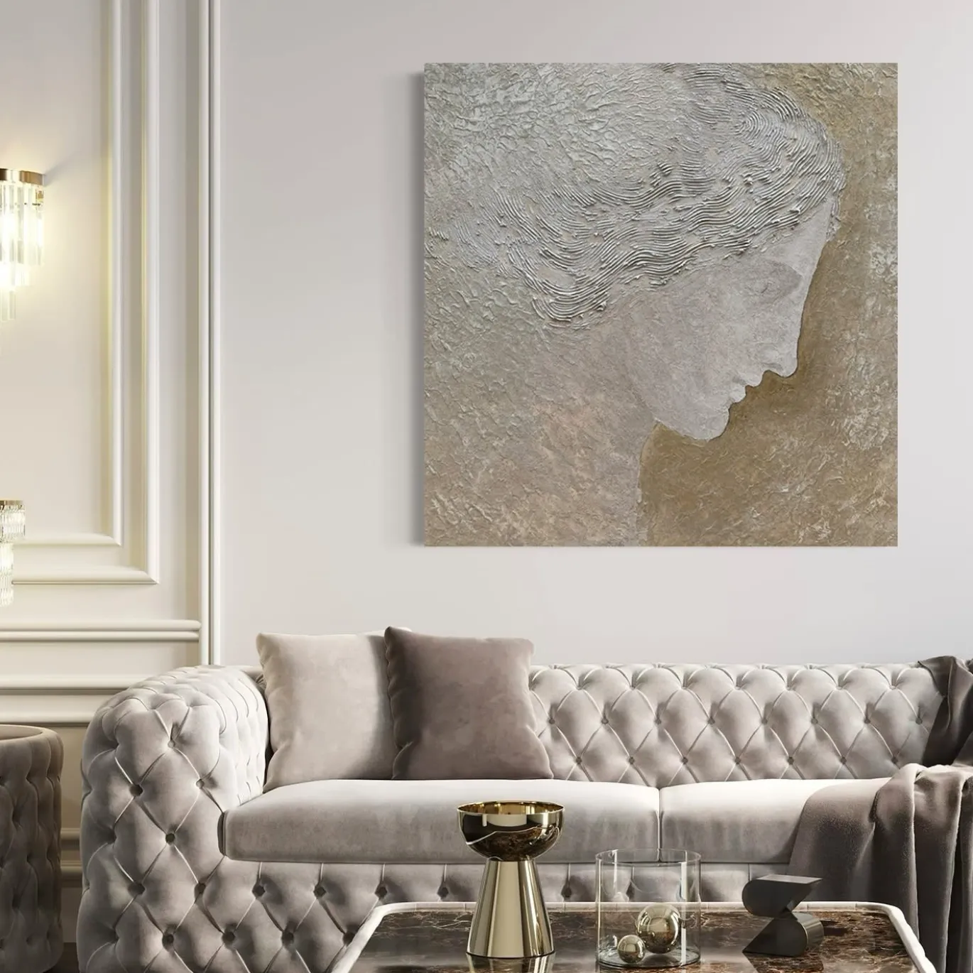 Quadro Materico Afrodite in resina