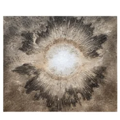 Quadro Materico Espansione in resina bianco e nero