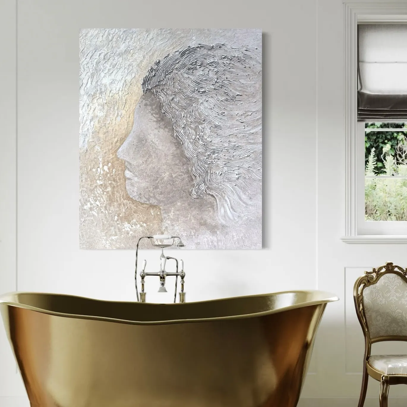 Quadro Materico Minerva in resina