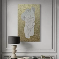Quadro Materico Statua Classica Oro in resina