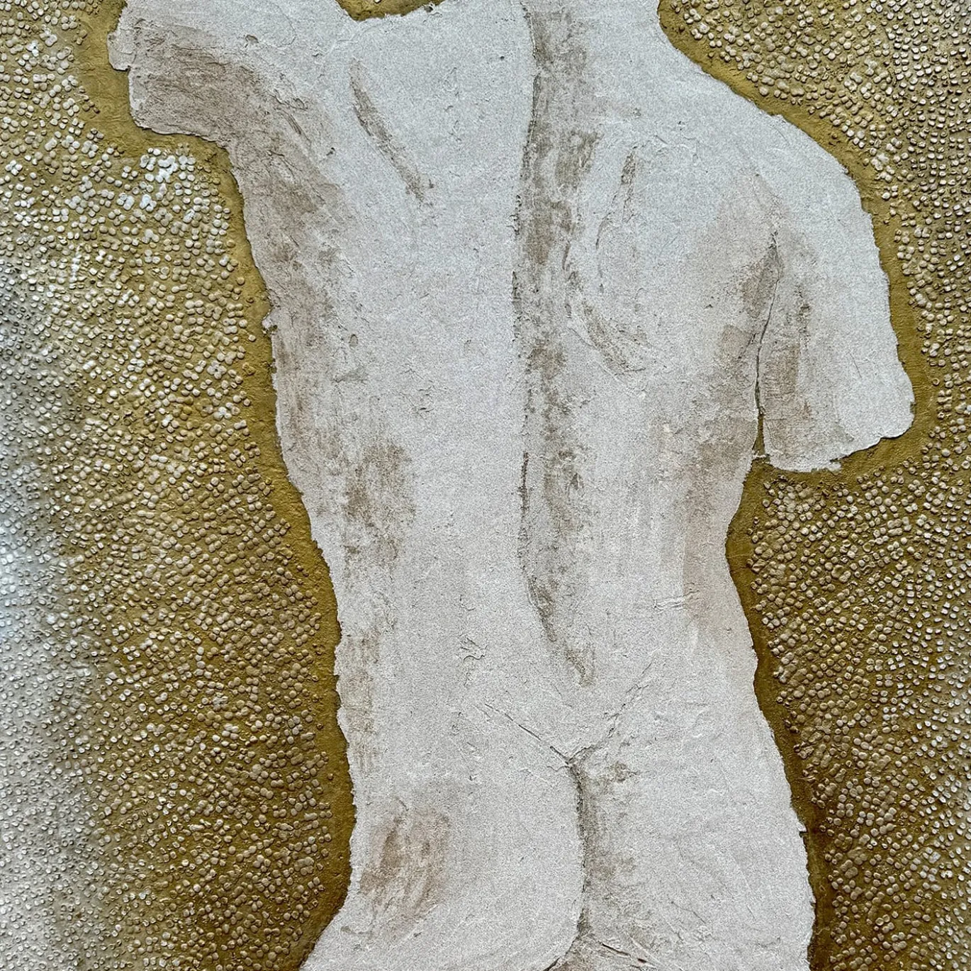 Quadro Materico Statua Classica Beige in resina