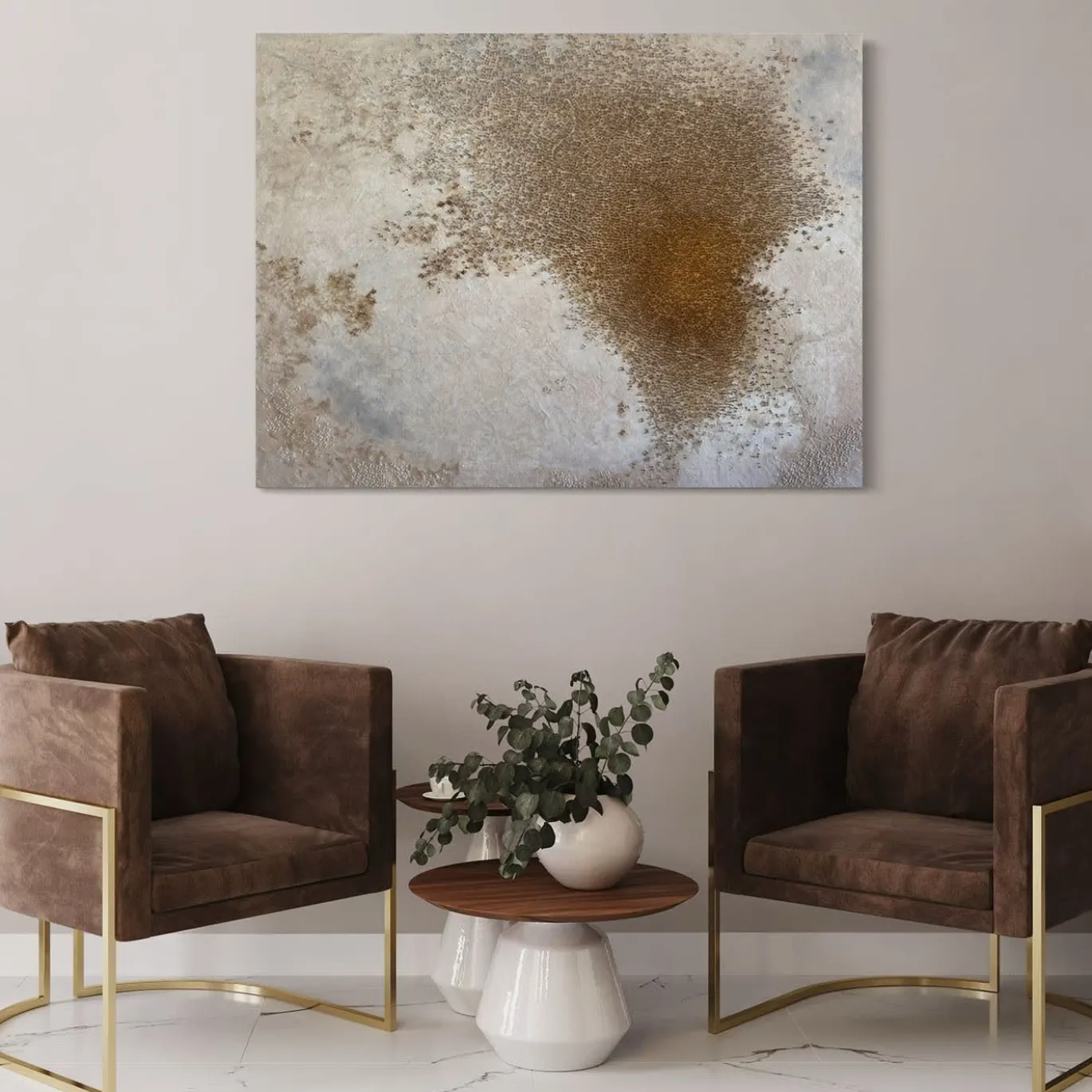 Quadro Materico The City of Love in Resina