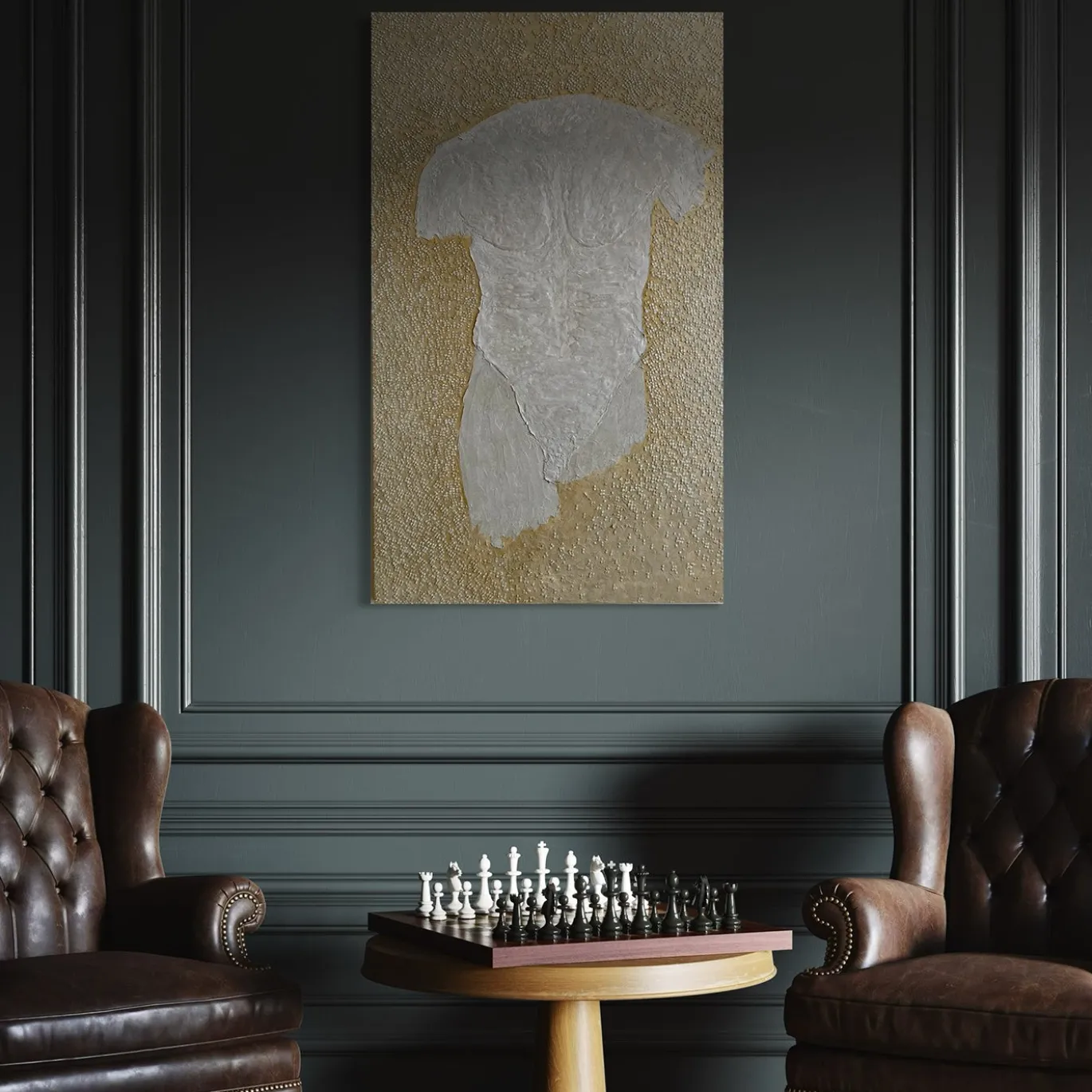 Quadro Materico The Golden Age in resina