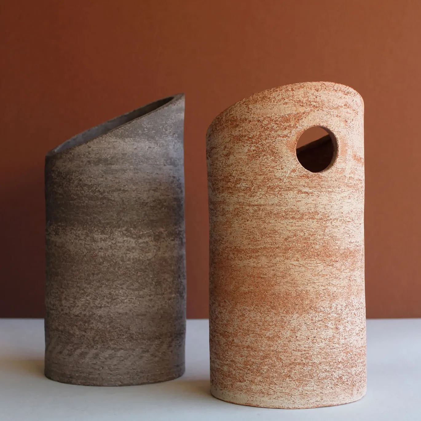 Raffreddatore per vino in ceramica grigio scuro #1