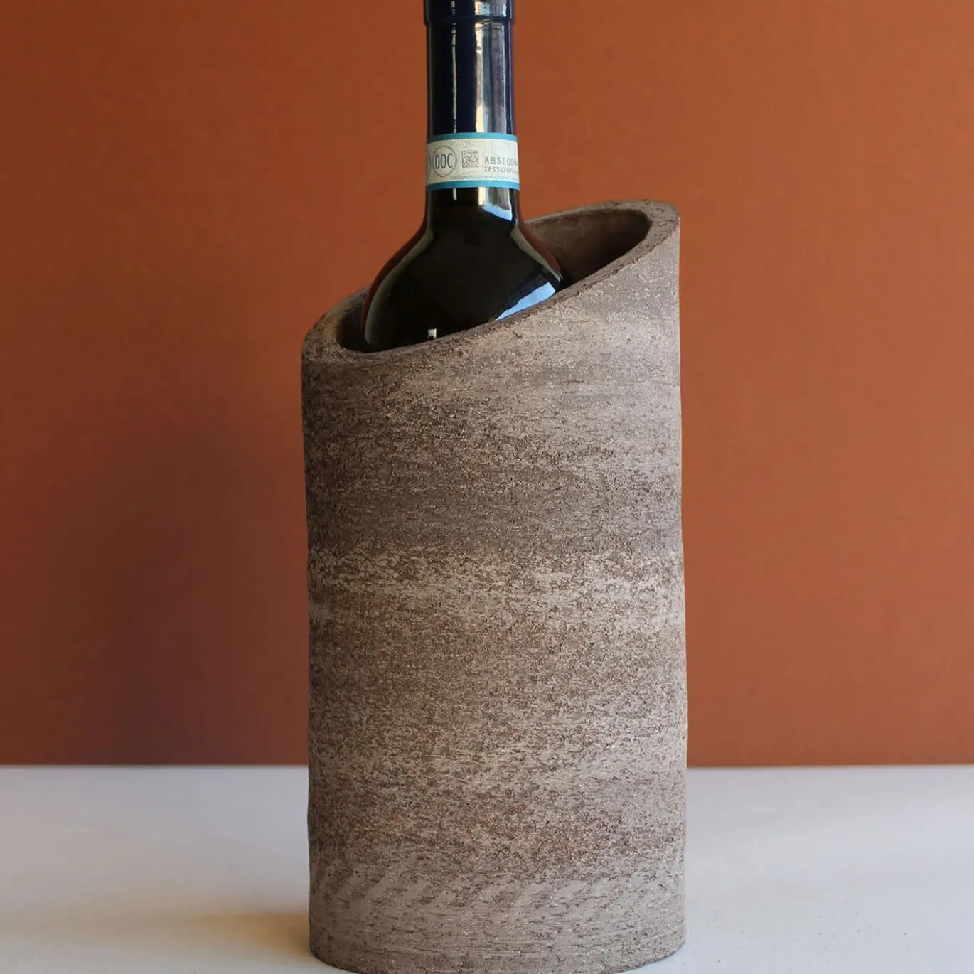 Raffreddatore per vino in ceramica grigio scuro #1