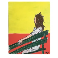 Ragazza su una panchina Pittura
