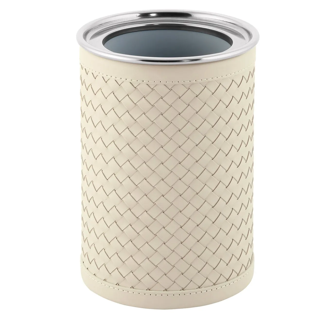 Refrigeratore per Bottiglie Menfi in pelle intrecciata avorio