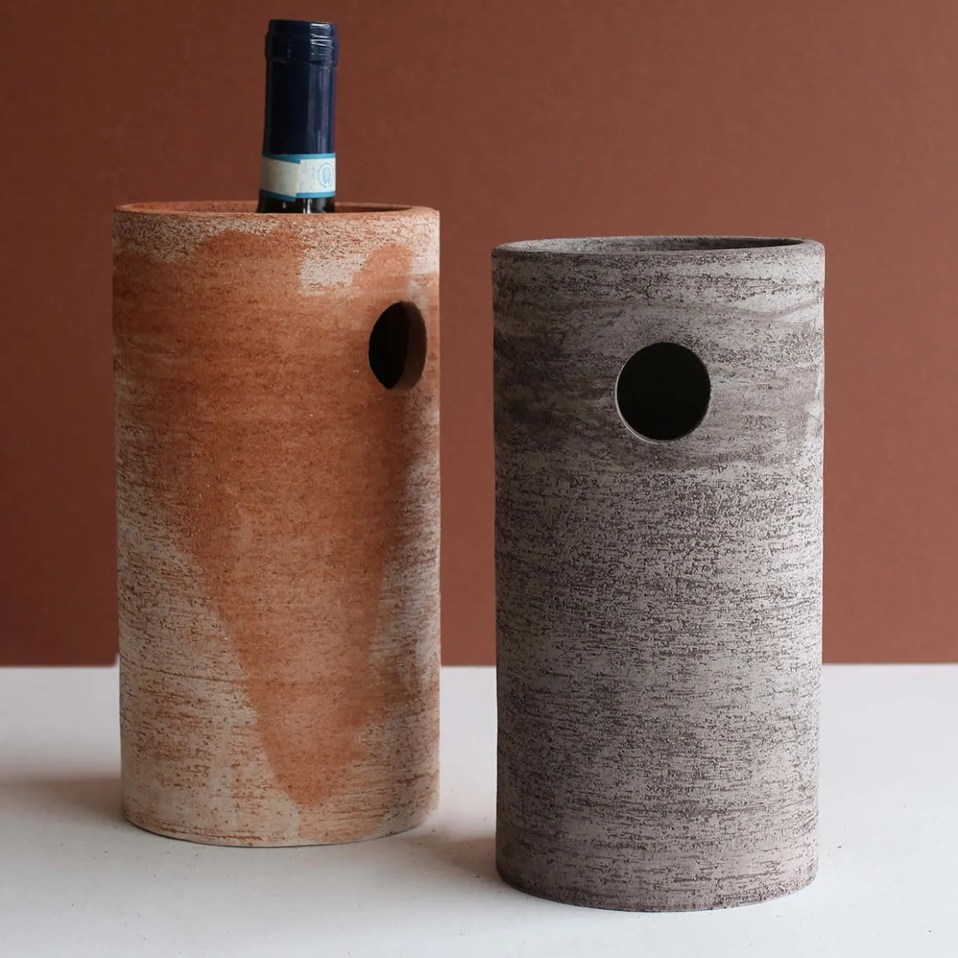 Refrigeratore per vino in ceramica rossa #2