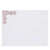 Rinascimento Set di 2 tovagliette di lino ricamate rosa