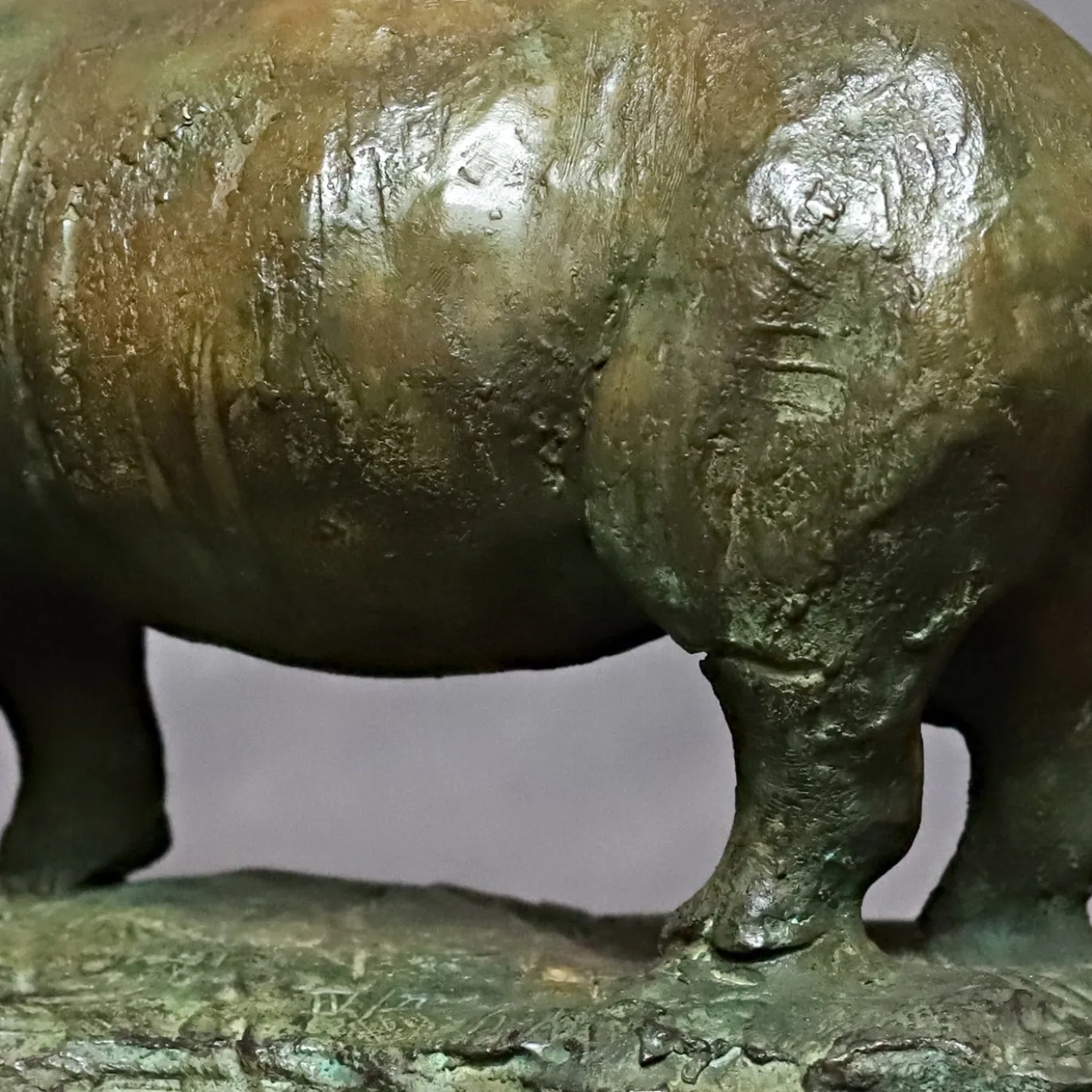 Rinoceronte Scultura in bronzo