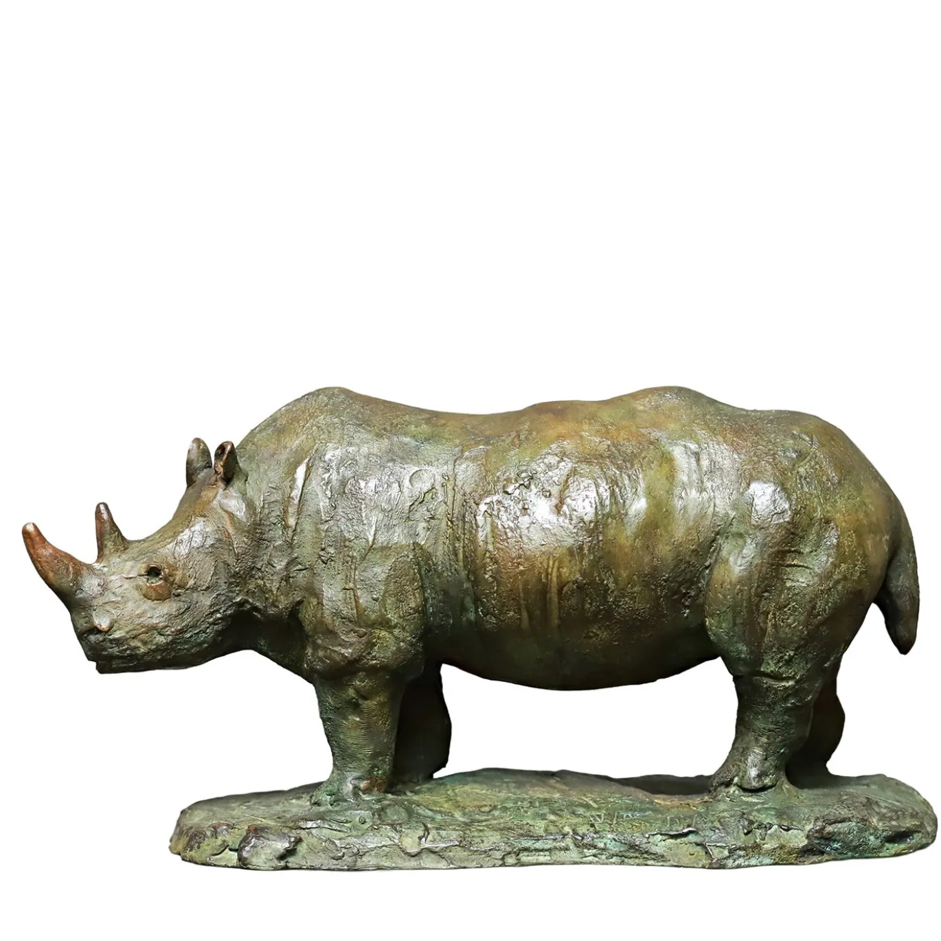 Rinoceronte Scultura in bronzo
