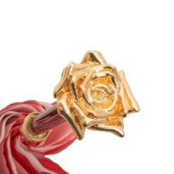 Rosa d'oro con manico in resina placcata Ombrello