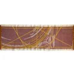 Runner Double Face Borromi in Giallo Zolfo e Rosso Granato