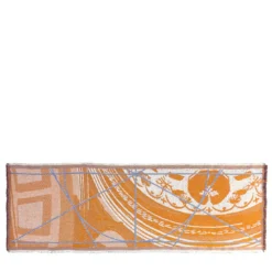 Runner double face Borromini in arancione Hermes e Blu Blitzblau