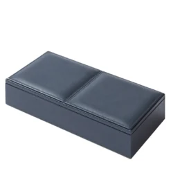 Scatola Celio classica rettangolare in pelle royal blue