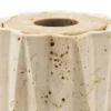 Scatola da bagno rotonda Fold in travertino beige