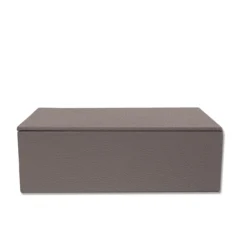 Scatola da tè in pelle Grigio Luna