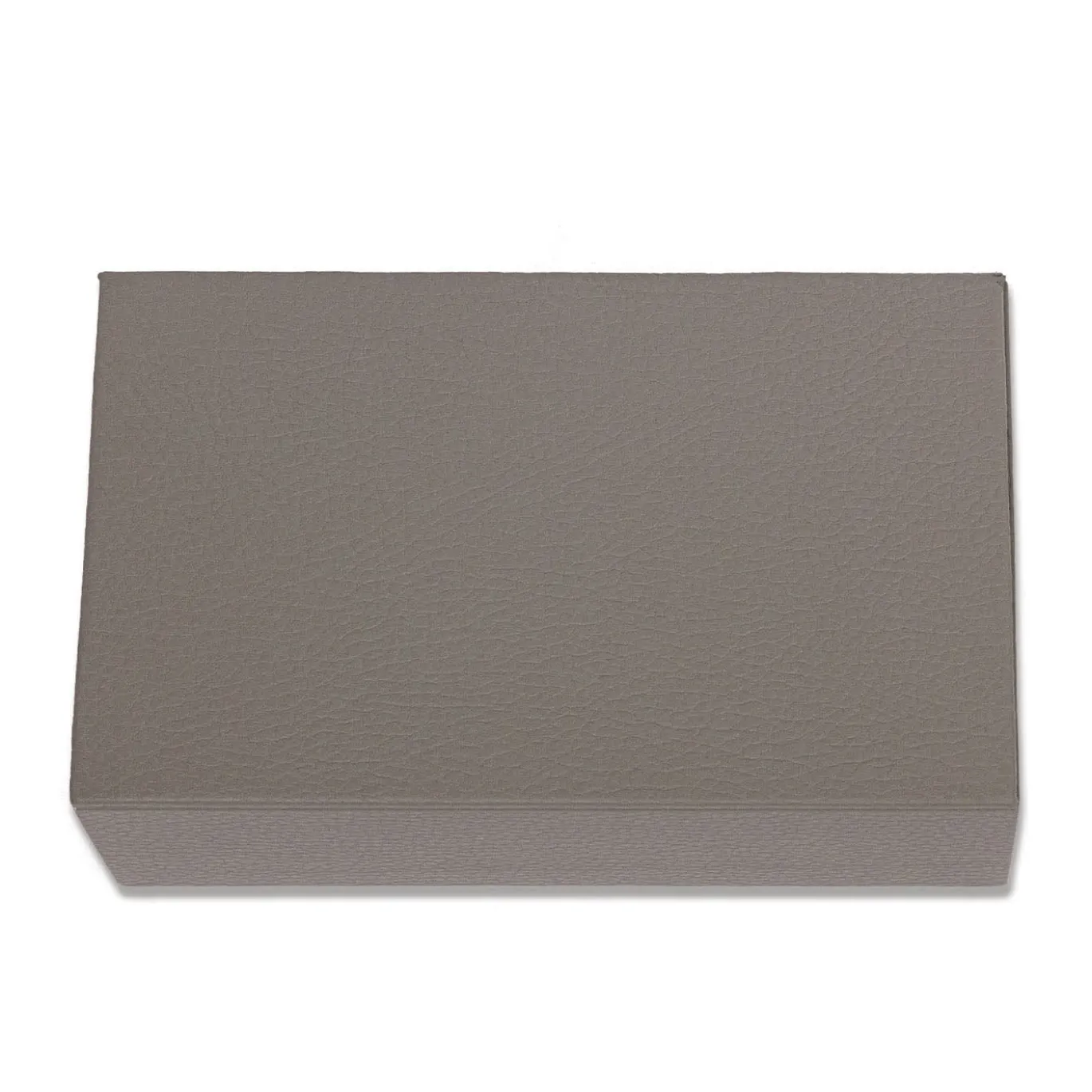 Scatola da tè in pelle Grigio Luna