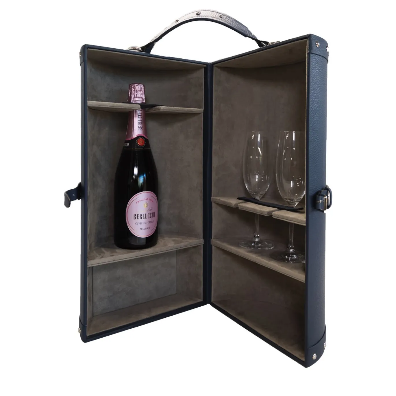 Scatola da vino in pelle Portmanteau