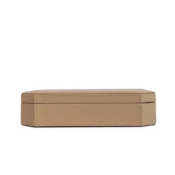 Scatola Del Monte 25 in legno e pelle beige Tamarone