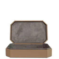 Scatola Del Monte 25 in legno e pelle beige Tamarone